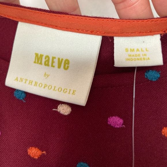 Anthropologie Maeve Dottie Embroidered Blouse Sz S - Picture 5 of 10
